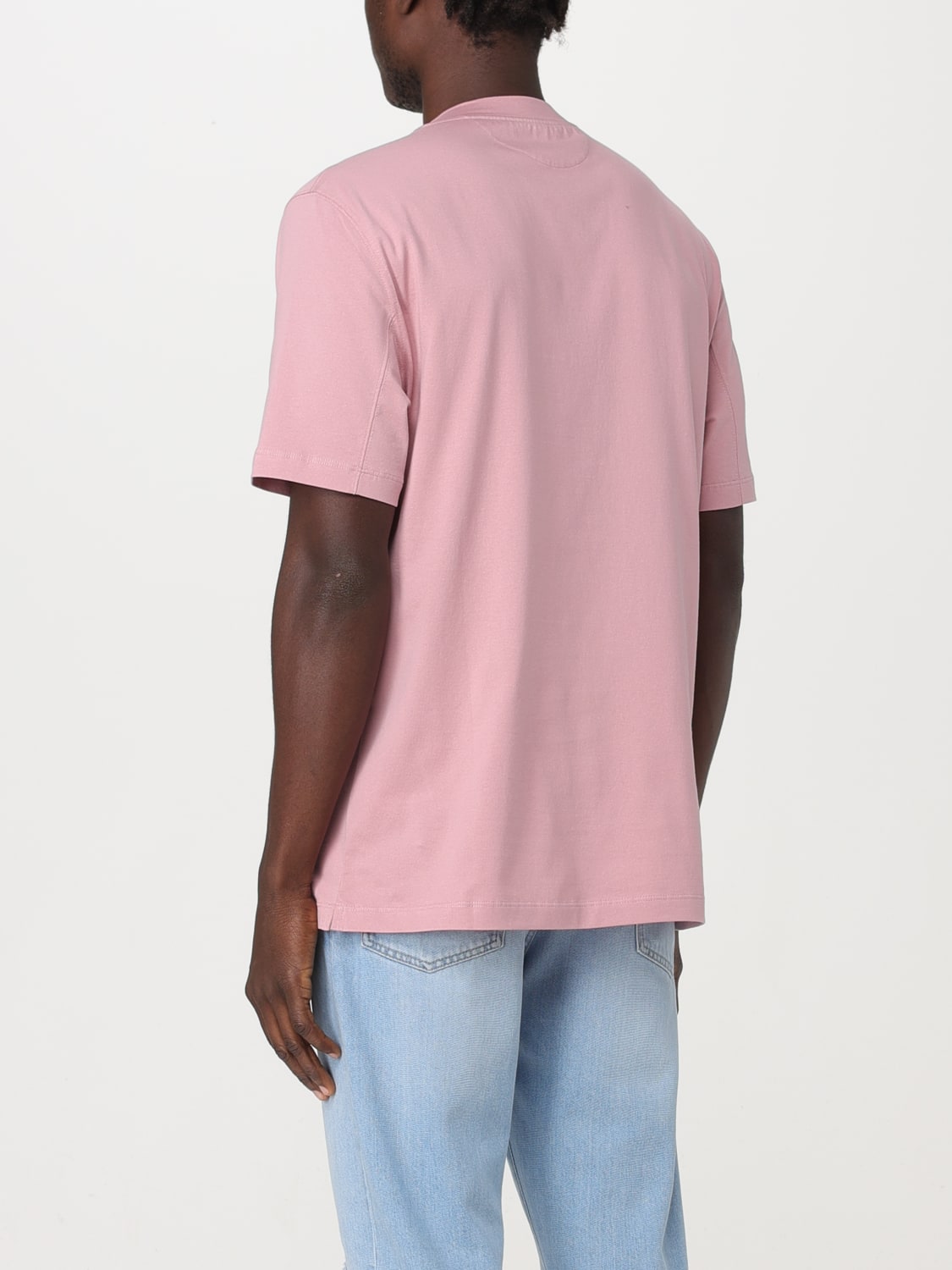 BRUNELLO CUCINELLI CAMISETA: Camiseta hombre Brunello Cucinelli, Rosa - Img 3