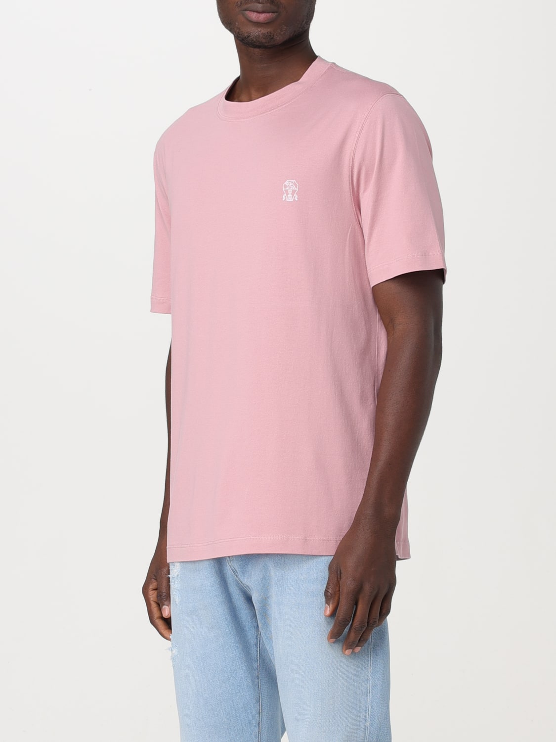 BRUNELLO CUCINELLI CAMISETA: Camiseta hombre Brunello Cucinelli, Rosa - Img 4