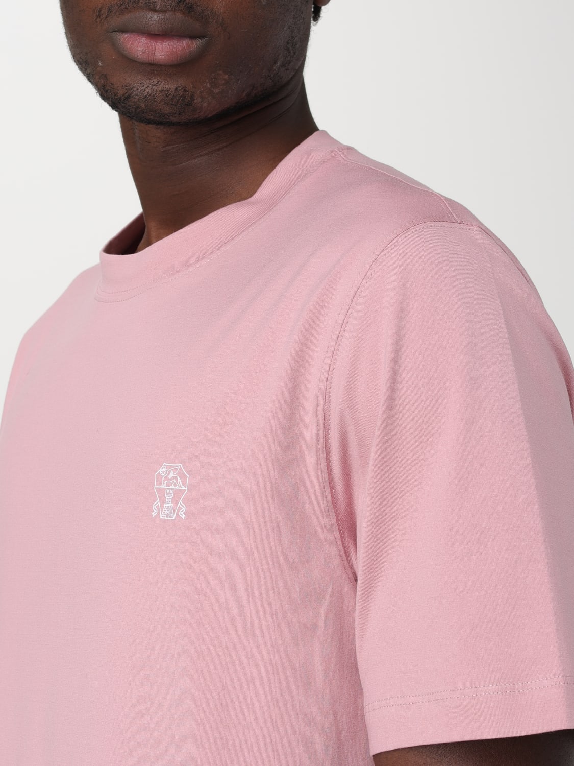 BRUNELLO CUCINELLI CAMISETA: Camiseta hombre Brunello Cucinelli, Rosa - Img 5