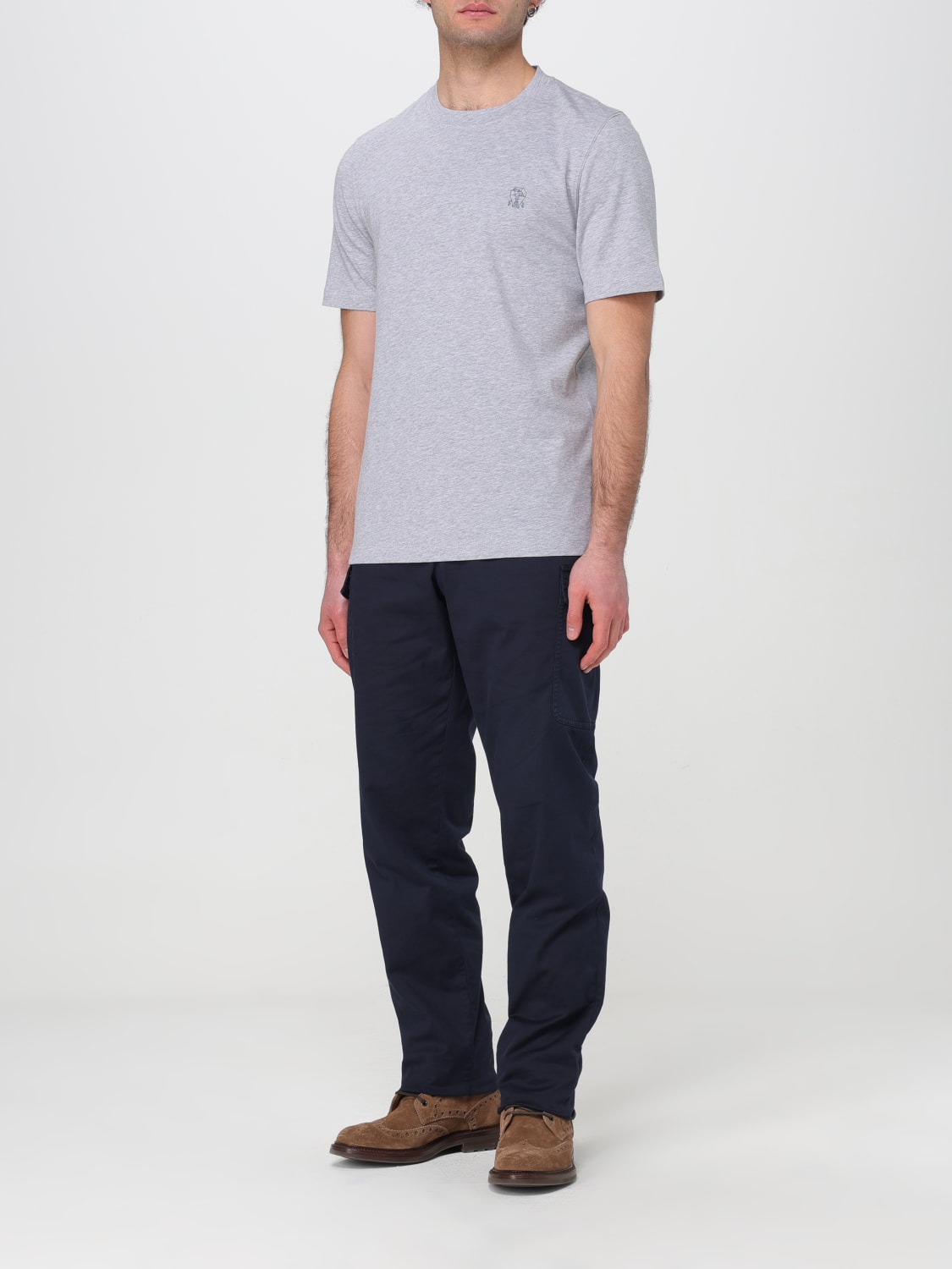 BRUNELLO CUCINELLI T-SHIRT: T-shirt men Brunello Cucinelli, Grey 1 - Img 2