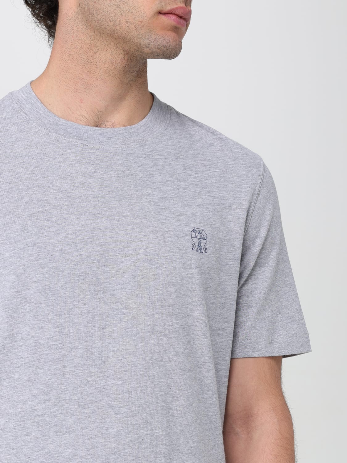 BRUNELLO CUCINELLI T-SHIRT: T-shirt men Brunello Cucinelli, Grey 1 - Img 5