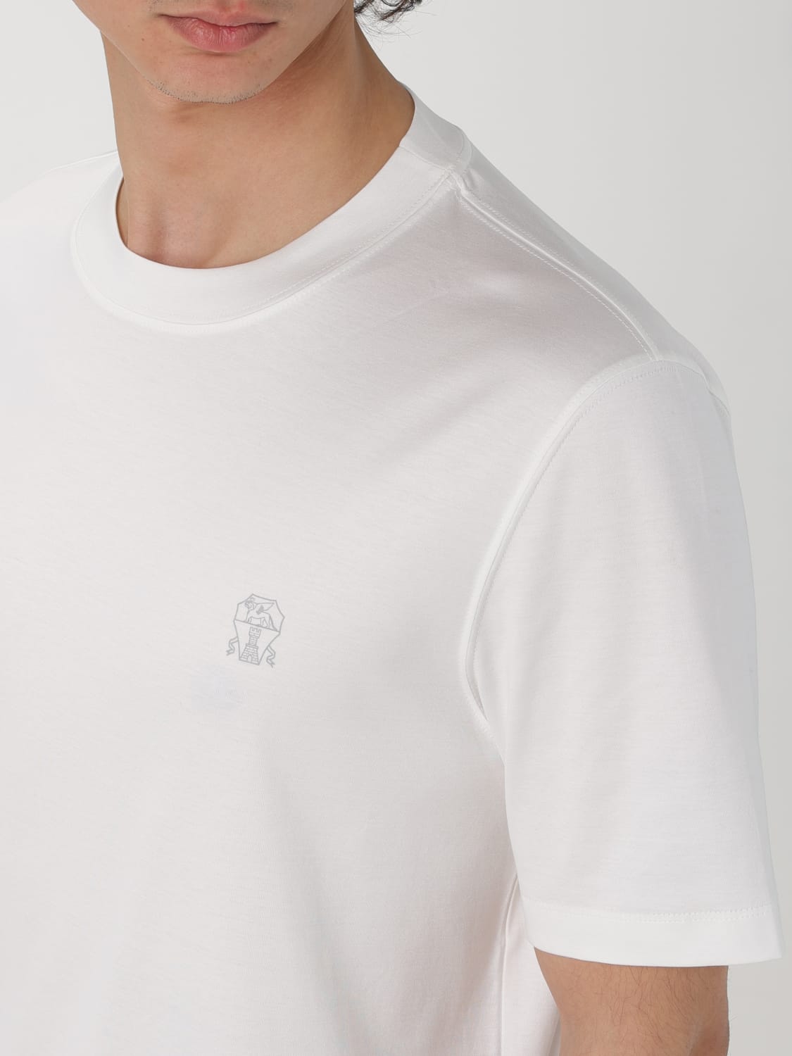 BRUNELLO CUCINELLI: T-shirt men - White 1 | Brunello