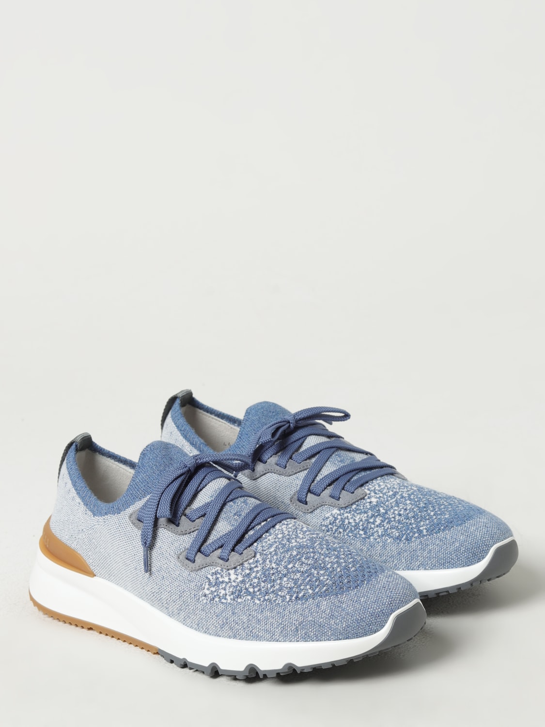 スニーカー BRUNELLO CUCINELLI Men Sneakers MZUKISO250CO250 Blue BRUNELLO CUCINELLI: Sneakers men - Gnawed Blue | Brunello