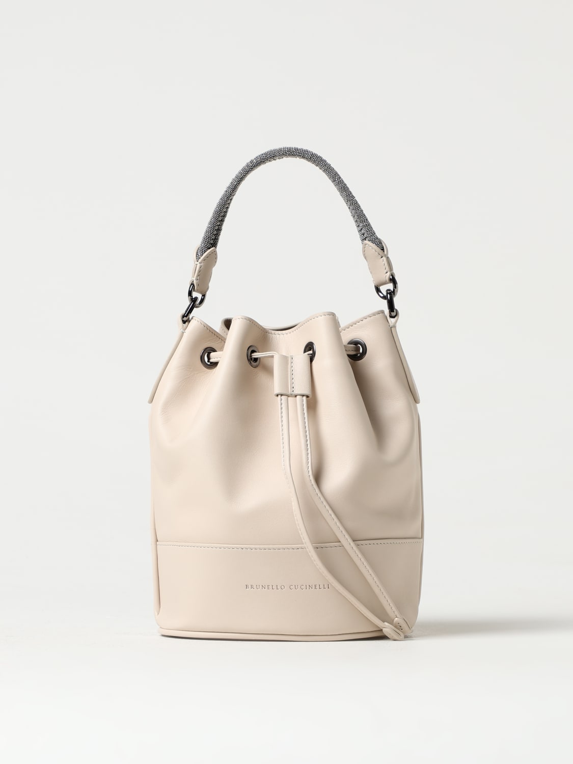 BRUNELLO CUCINELLI MINI BAG: Shoulder bag woman Brunello Cucinelli, Beige - Img 1