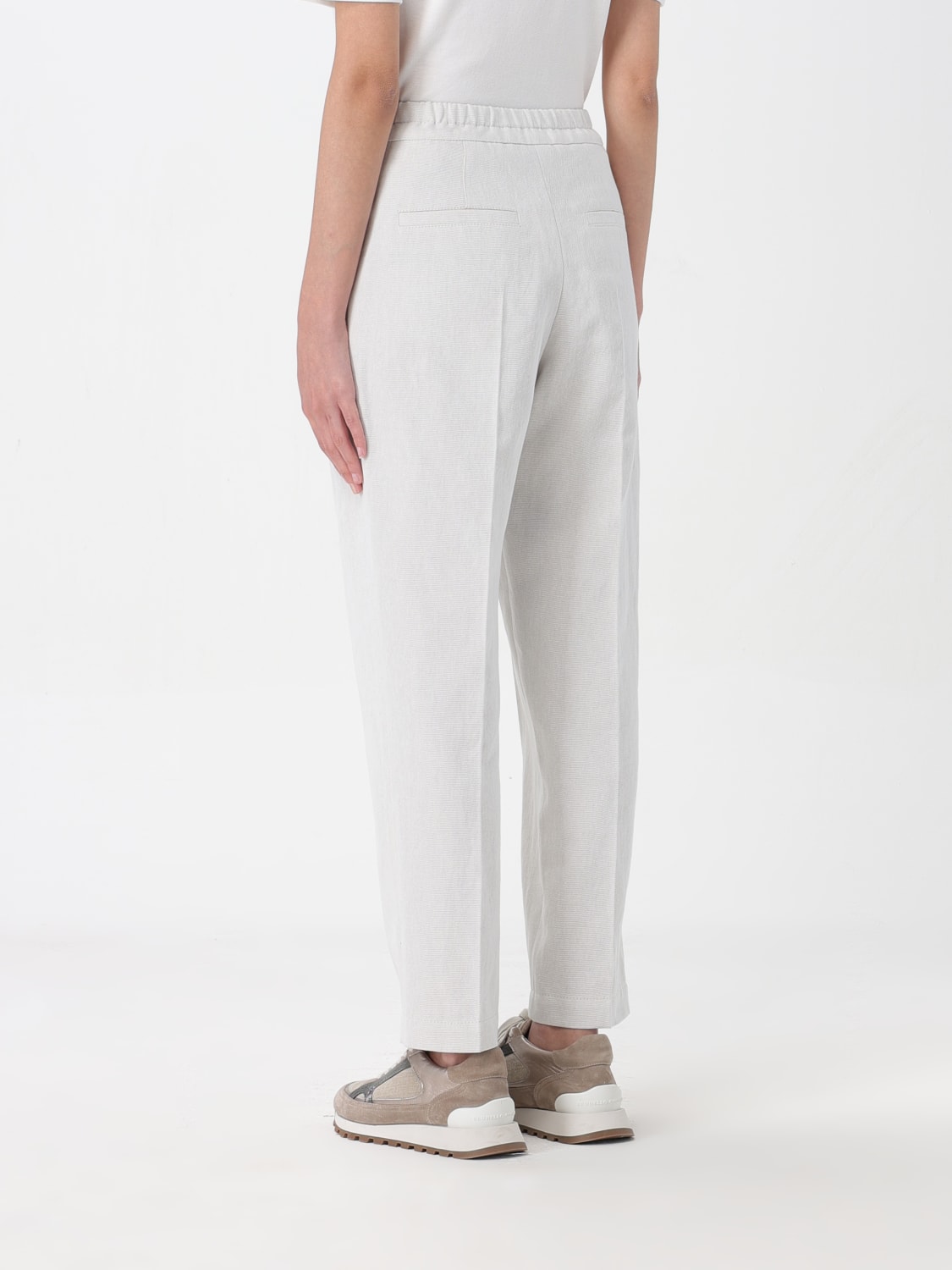 BRUNELLO CUCINELLI PANTS: Pants woman Brunello Cucinelli, Ice - Img 3