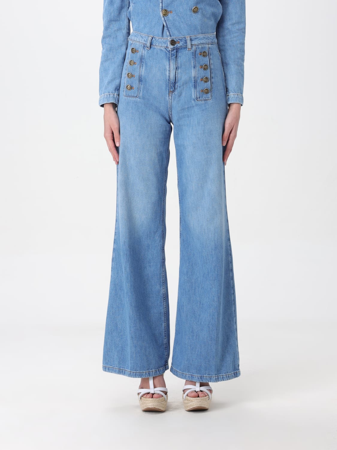 TWINSET JEANS: Jeans Twinset in denim , Sstw - Img 1