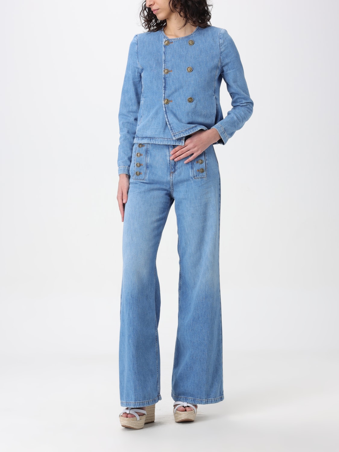 TWINSET JEANS: Jeans Twinset in denim , Sstw - Img 2