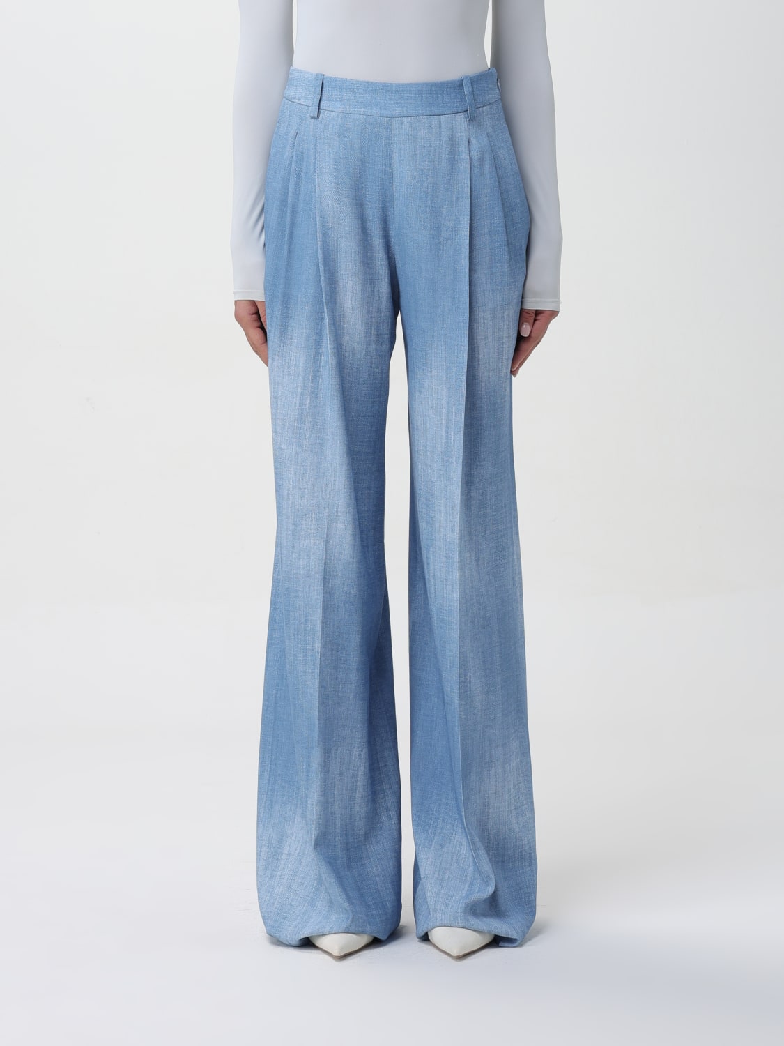 ERMANNO SCERVINO: Pants woman - Gnawed Blue | Ermanno