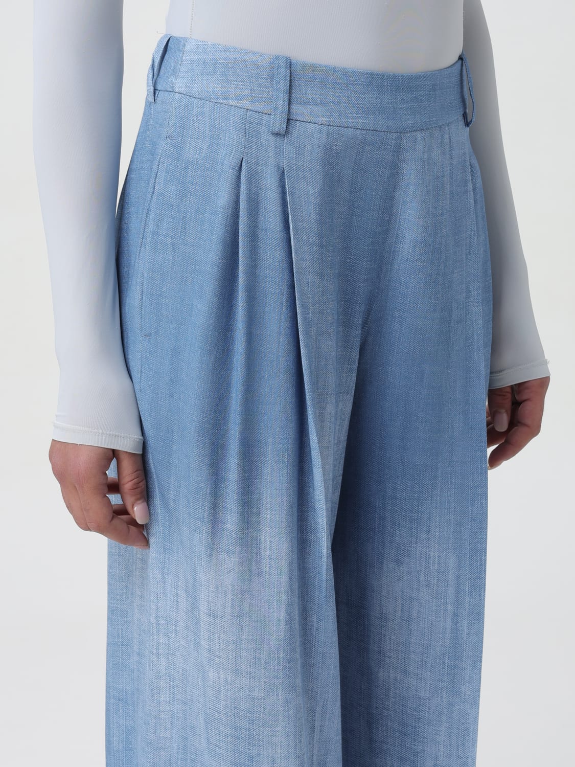 パンツ ERMANNO SCERVINO Woman Pants Gnawed Blue D462P303OYQ S4623 ERMANNO SCERVINO: Pants woman - Gnawed Blue | Ermanno