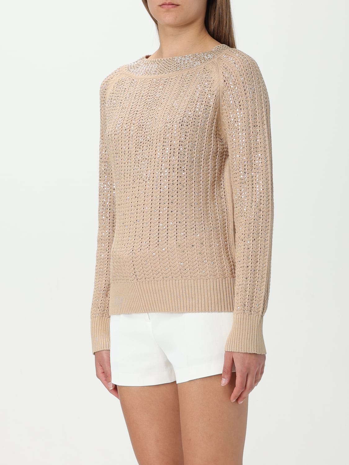 Ermanno Scervino Outlet Sweater woman Beige Ermanno Scervino sweater D445M729CTLCZ online at GIGLIO.COM