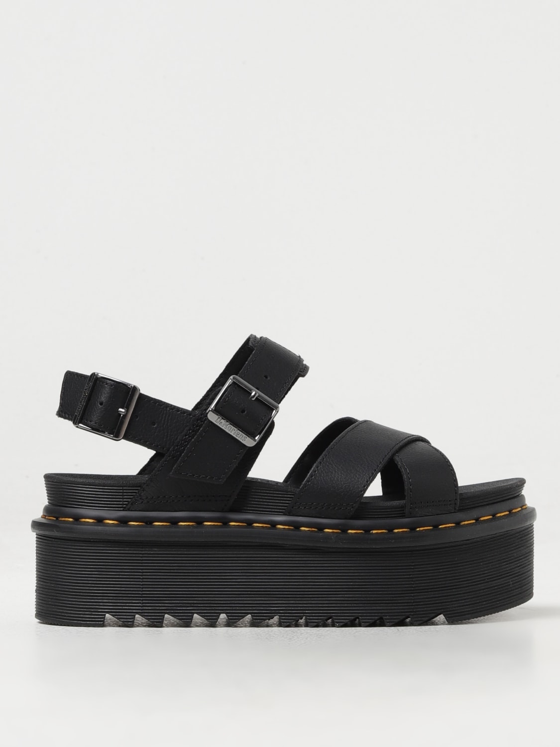 DR. MARTENS FLACHE SANDALEN: Schuhe damen Dr. Martens, Schwarz - Img 1