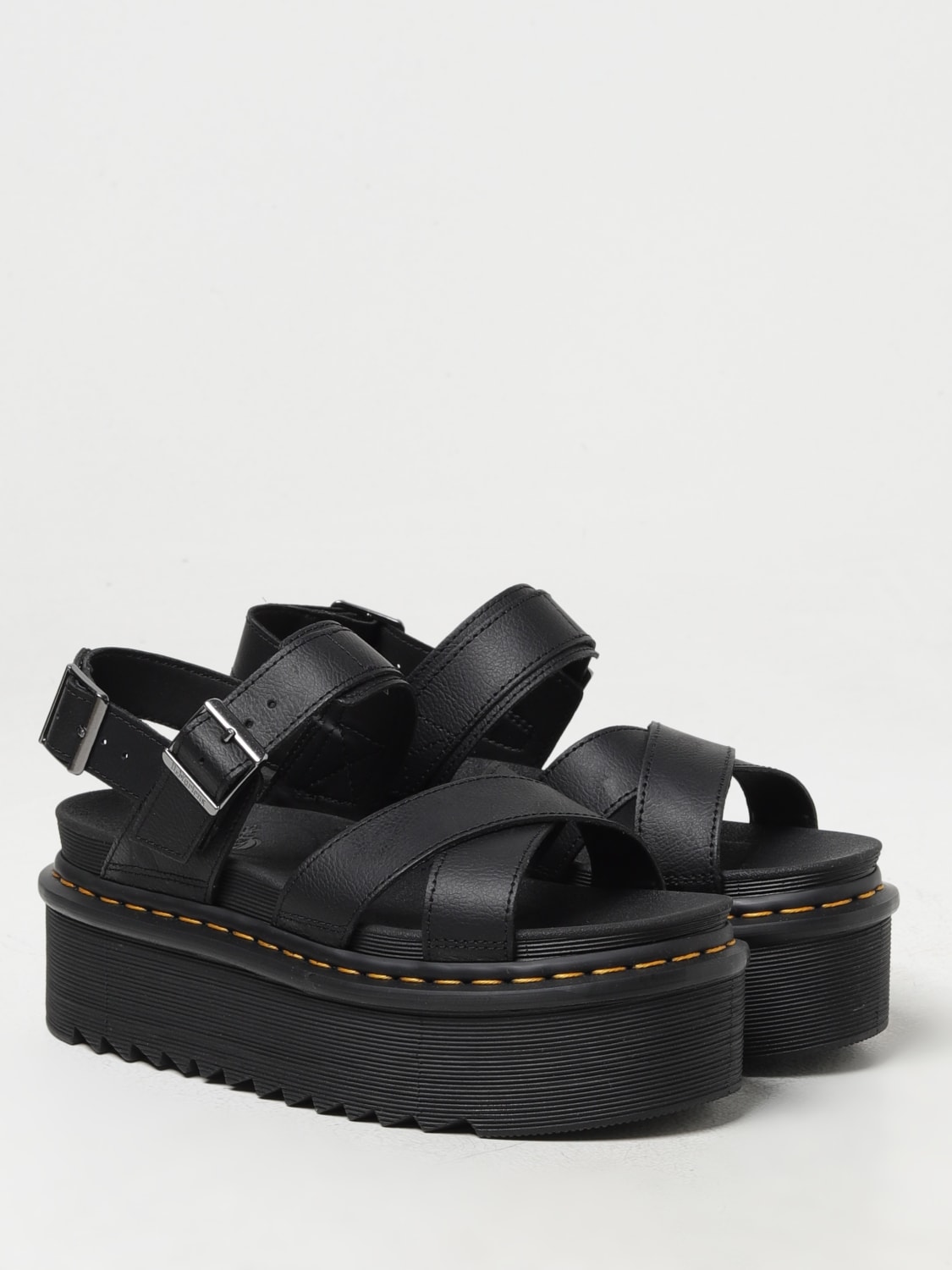 DR. MARTENS FLACHE SANDALEN: Schuhe damen Dr. Martens, Schwarz - Img 2