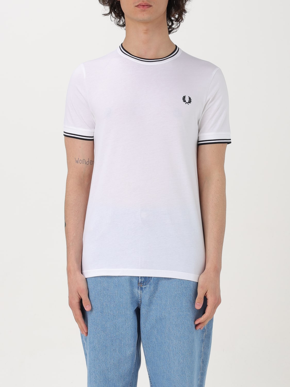 FRED PERRY 티셔츠: 티셔츠 남성 Fred Perry, 화이트 - Img 1