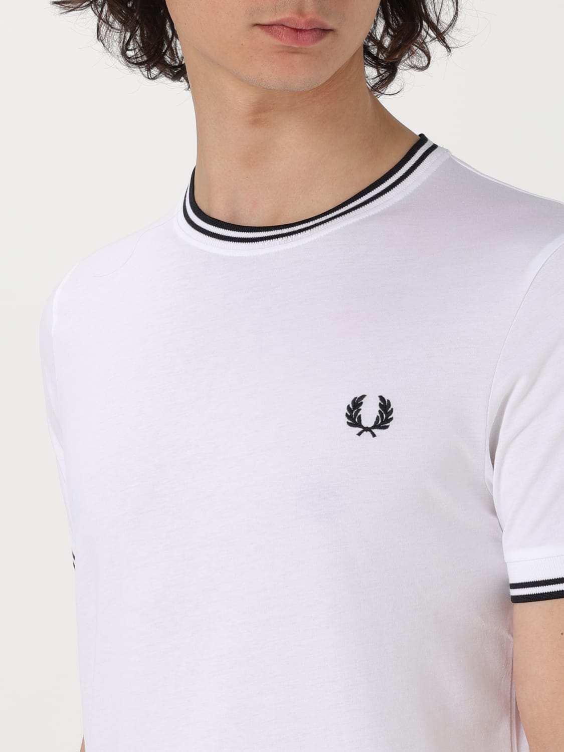 FRED PERRY 티셔츠: 티셔츠 남성 Fred Perry, 화이트 - Img 3