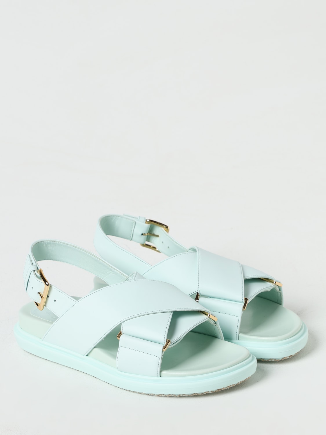 MARNI FLAT SANDALS: Shoes woman Marni, Gnawed Blue - Img 2