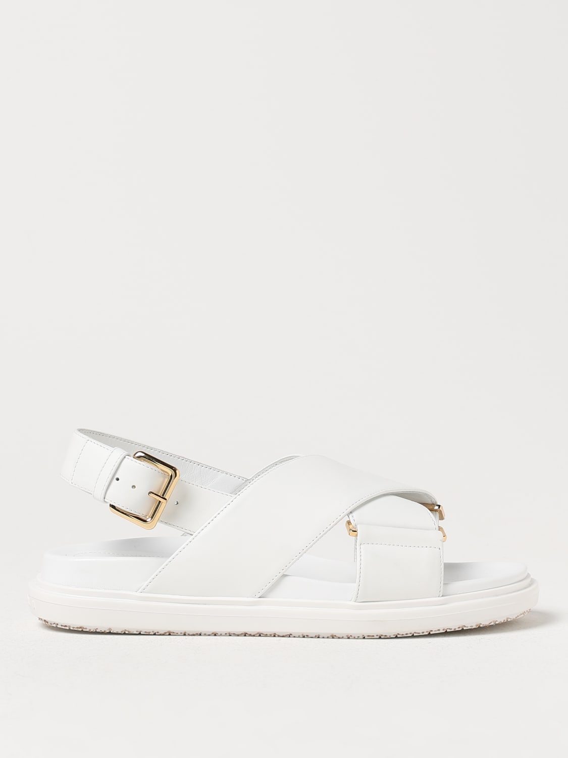 MARNI FLAT SANDALS: Shoes woman Marni, White 1 - Img 1