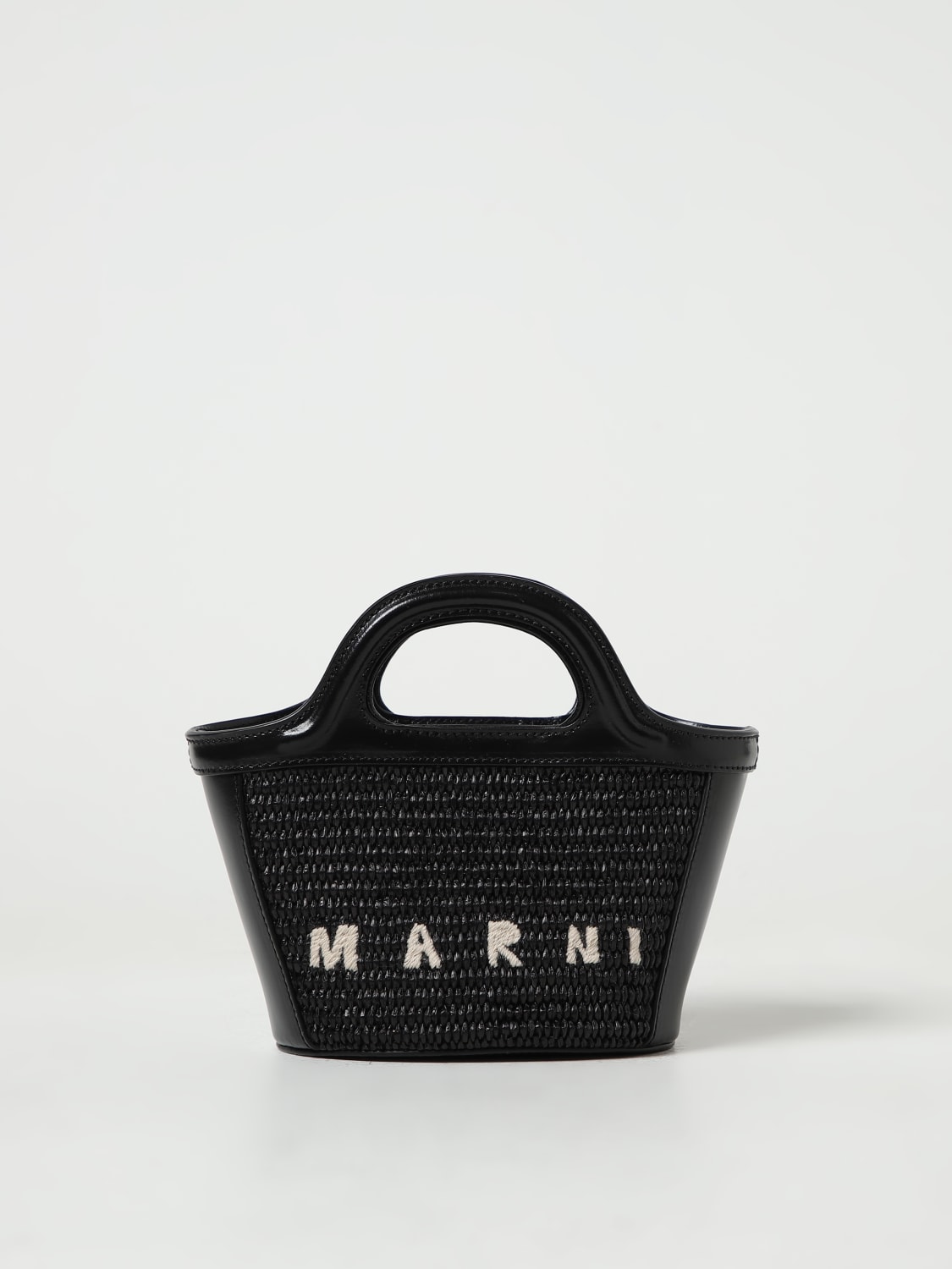 MARNI ブラック ショルダーバッグ Marni レザーショルダーバッグ | ブラック | FARFETCH JP