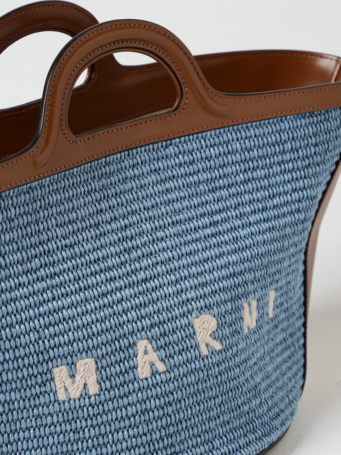 MARNI: Shoulder bag woman - Gnawed Blue | Marni mini bag