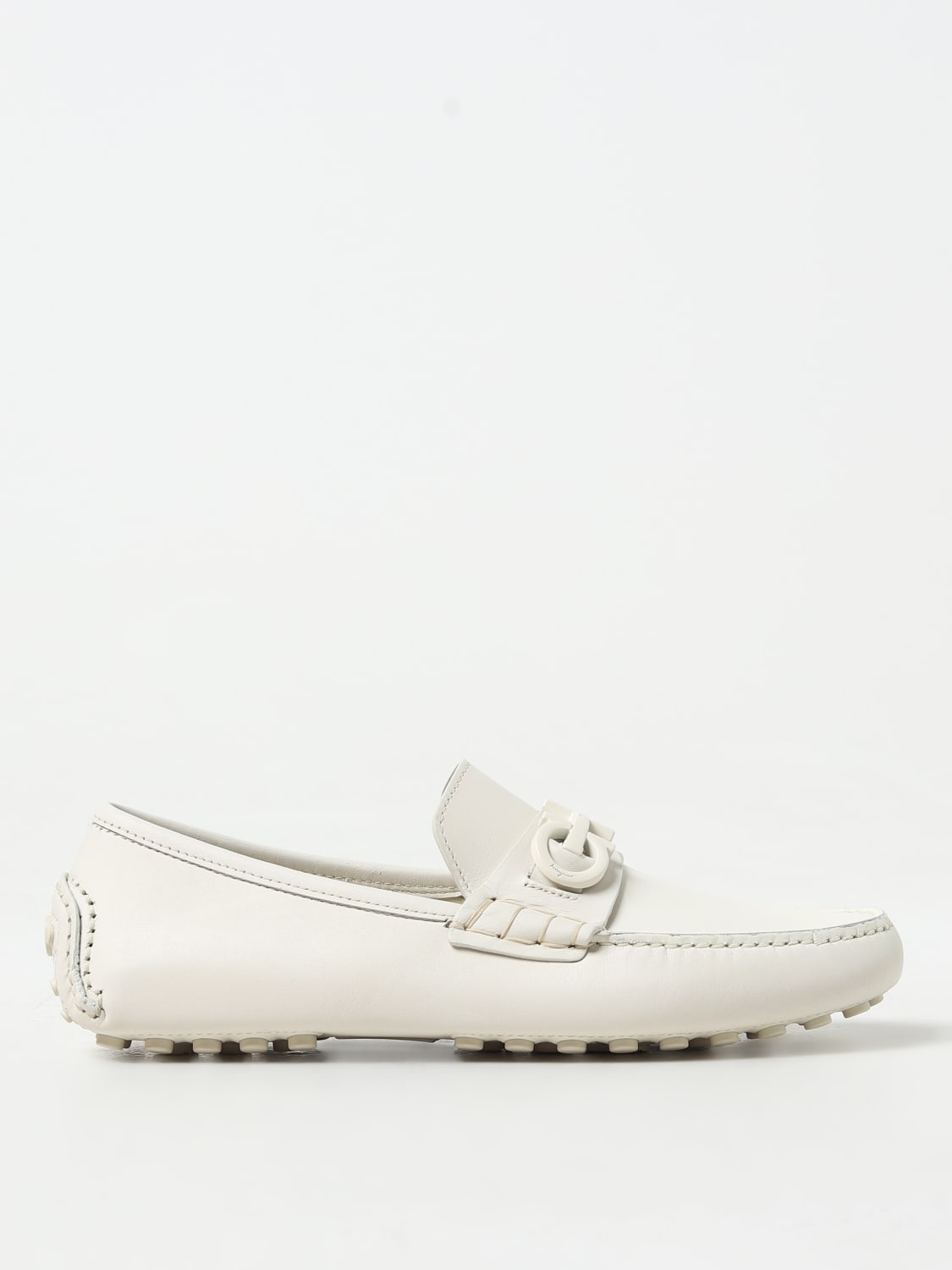 FERRAGAMO LOAFERS: Shoes men Ferragamo, White - Img 1