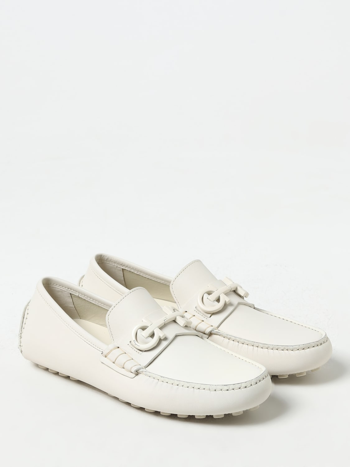 FERRAGAMO LOAFERS: Shoes men Ferragamo, White - Img 2