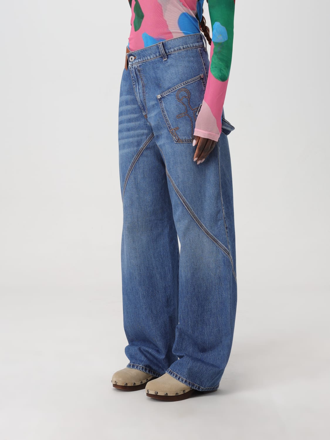 JW ANDERSON デニム JW Anderson ツイスト ジーンズ | ブルー | FARFETCH JP