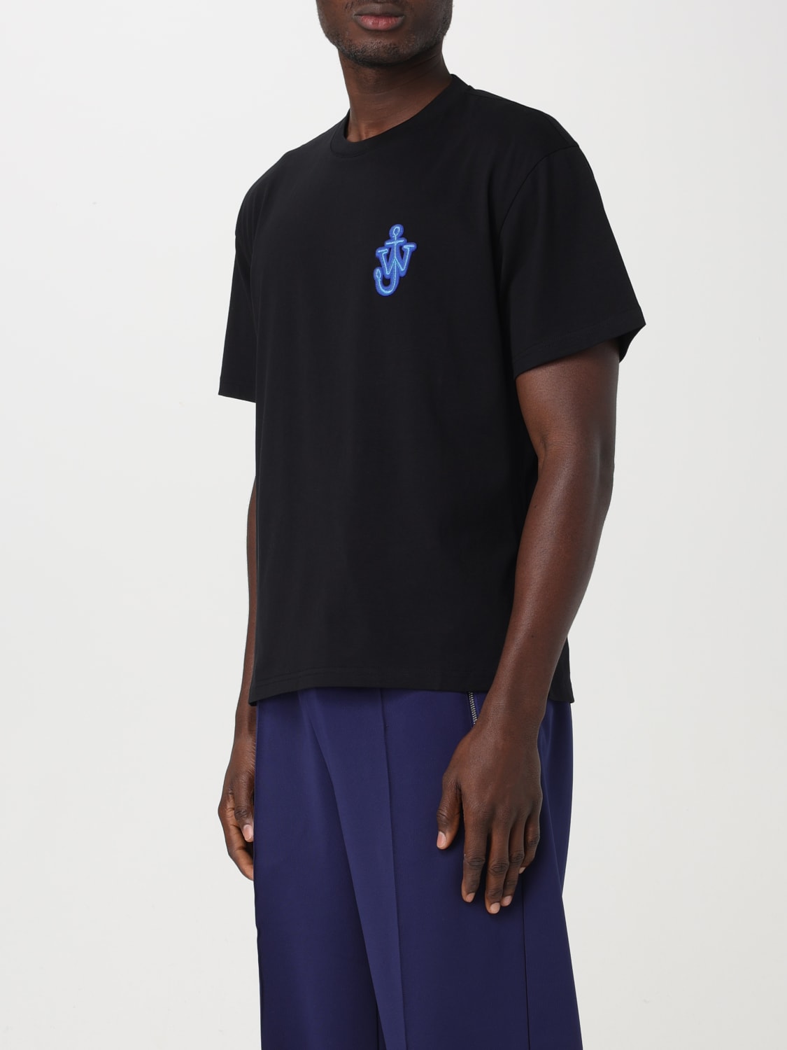 JW ANDERSON T-SHIRT: T-shirt JW Anderson in cotone con logo, Nero - Img 4