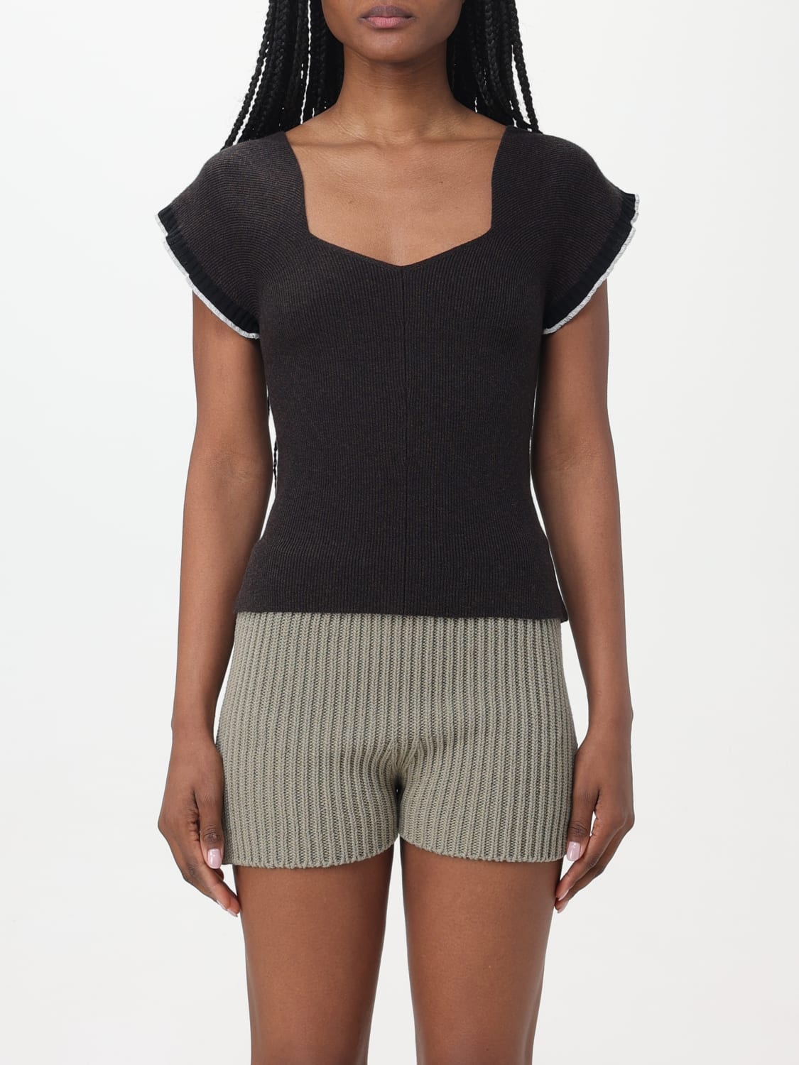 JW ANDERSON MAGLIA: Maglia in misto lana Jw Anderson, Moro - Img 1