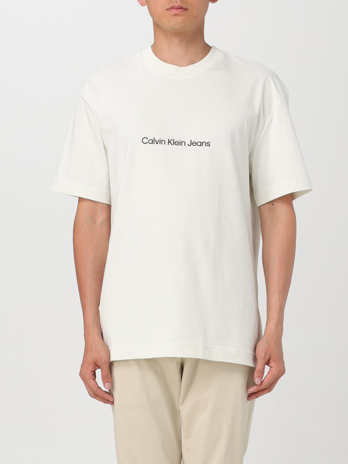 CALVIN KLEIN T-SHIRT: T-shirt men Ck Jeans, White - Img 1