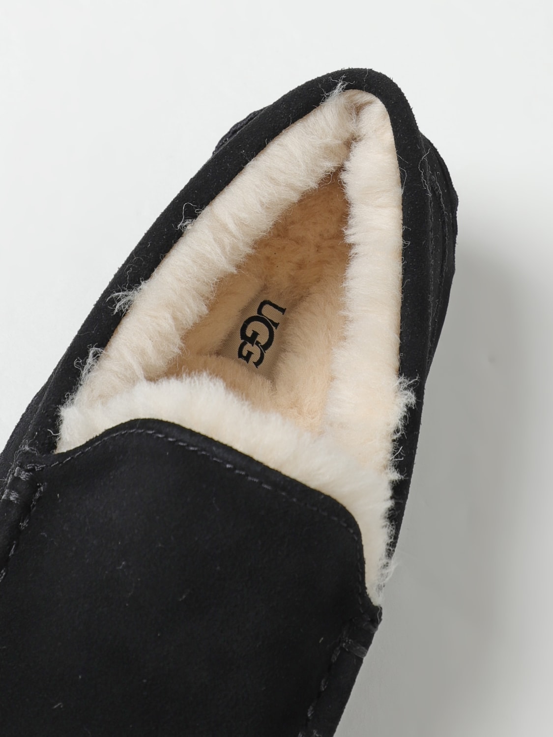 Black fashion ugg loafers