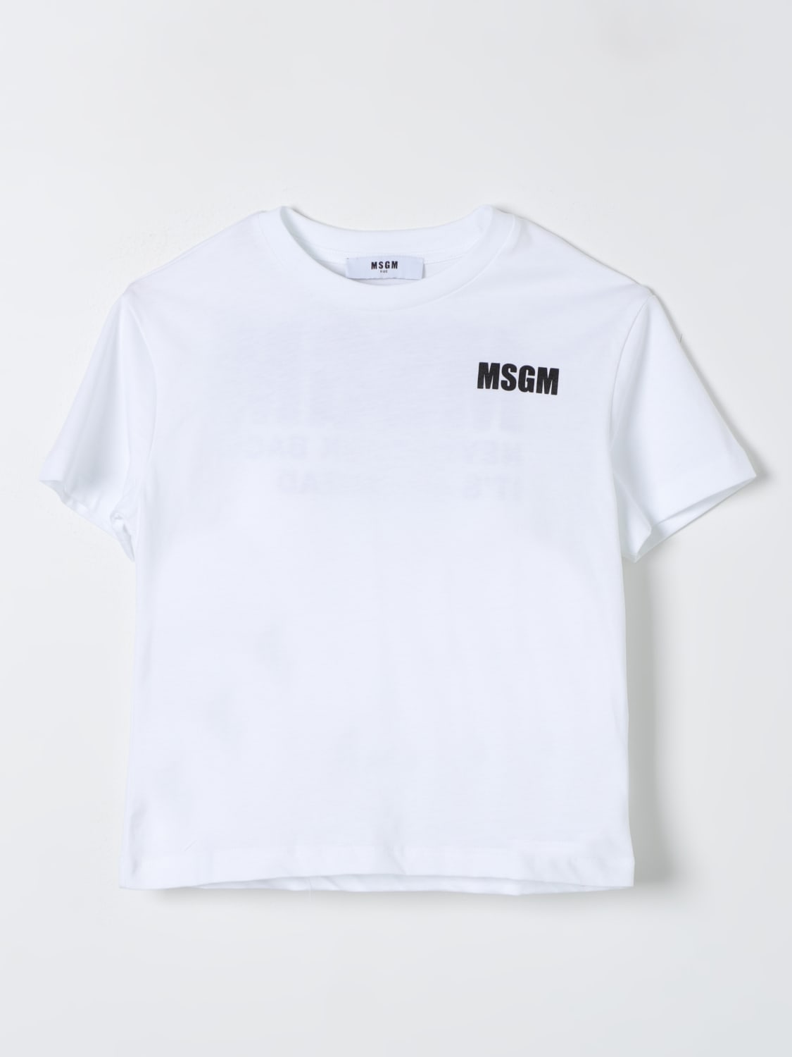 MSGM KIDS T-SHIRT: T-shirt kinder MSGM Kids, Weiß - Img 1