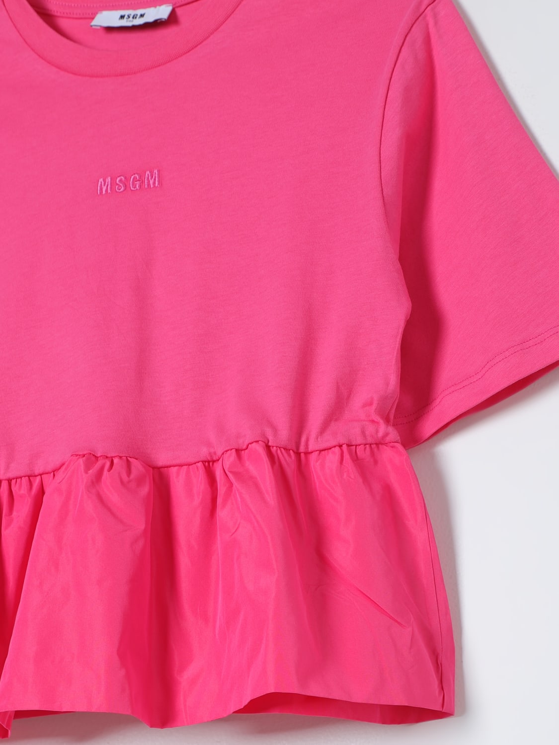 MSGM KIDS T-SHIRT: T-shirt kinder MSGM Kids, Fuchsia - Img 3