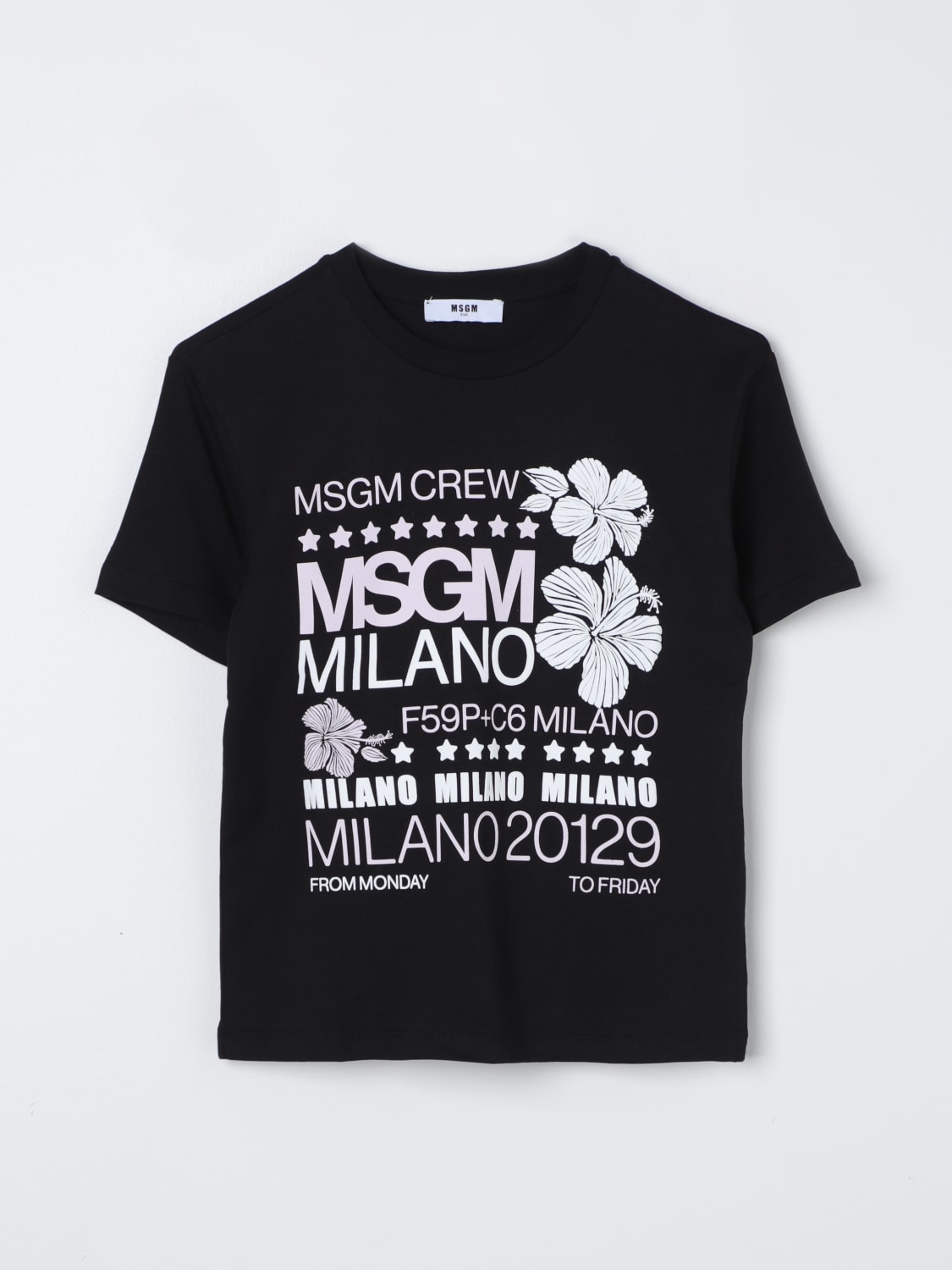 MSGM KIDS CAMISETAS: Camisetas niños MSGM Kids, Negro - Img 1