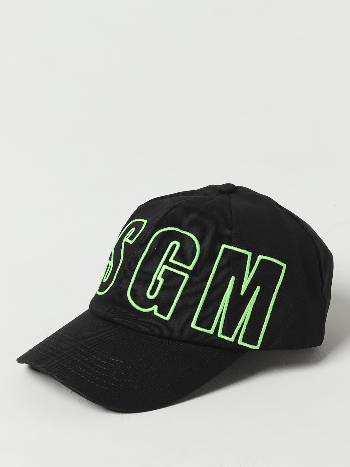 MSGM KIDS CAPPELLO BIMBA: Cappello MSGM Kids in tessuto con logo ricamato , Nero - Img 1