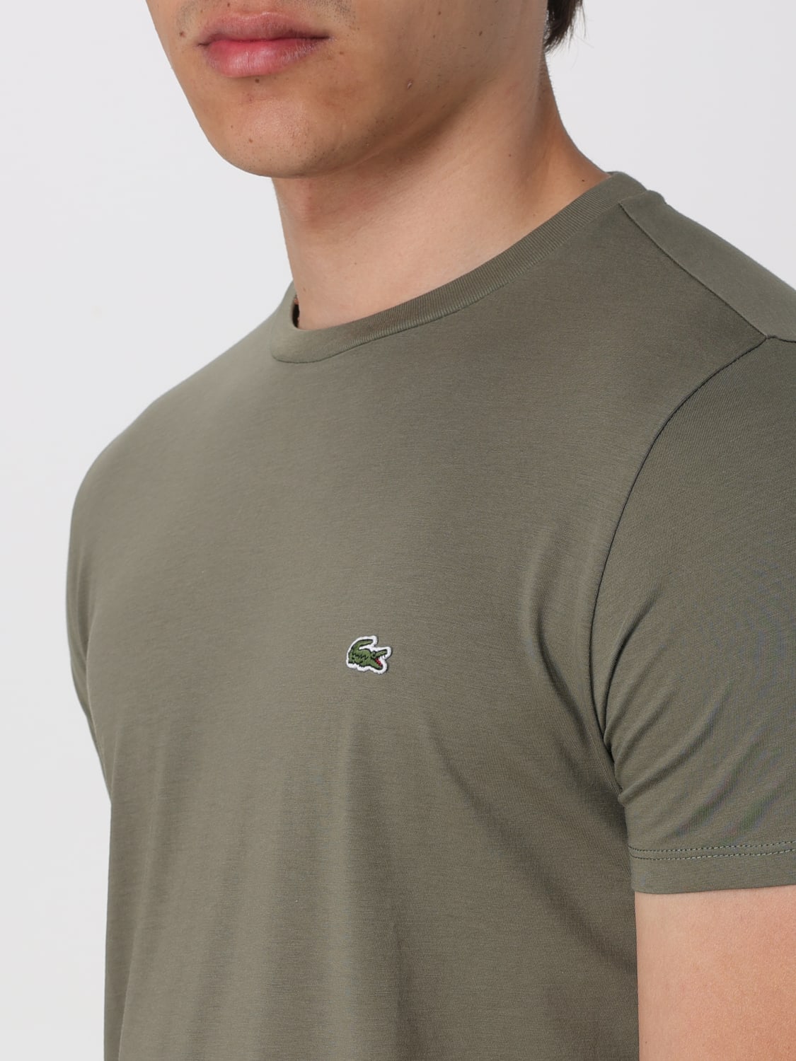 LACOSTE T-SHIRT: T-shirt men Lacoste, Military - Img 3