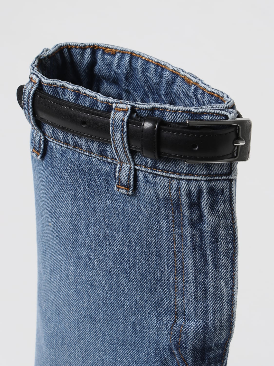 ブーツその他 COPERNI Woman Boots Denim COPSH50202 WASBLU Denim Open Knee Bridge Boots (COPSH50202-WASHED-BLUE)