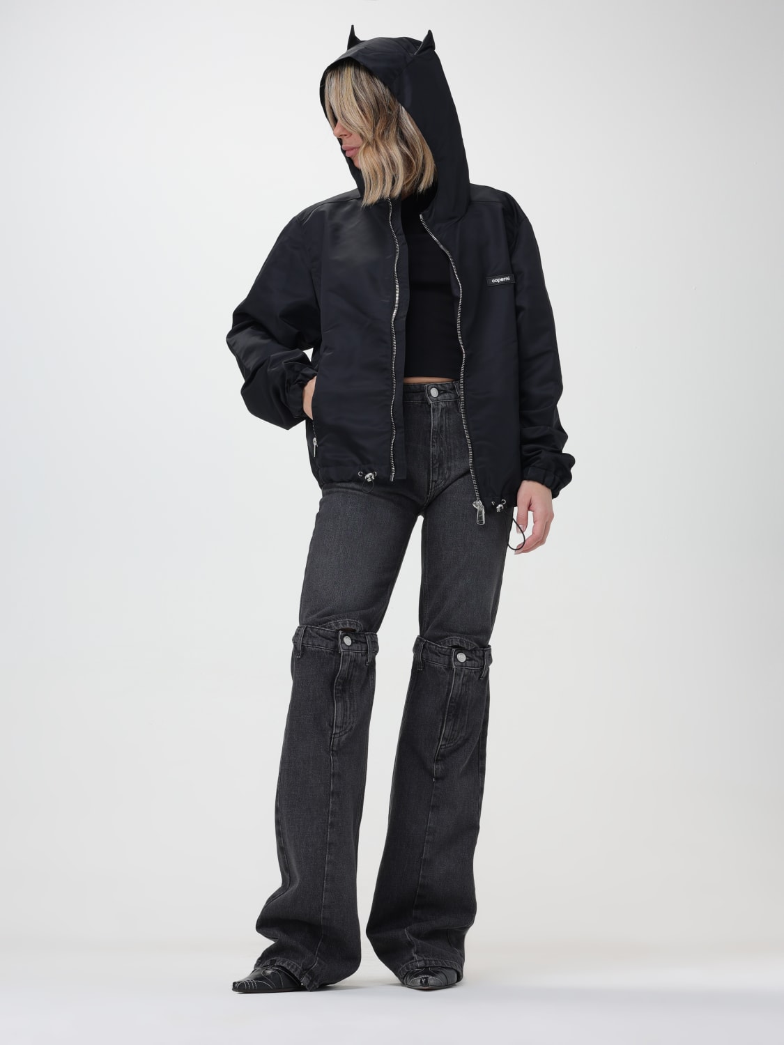 COPERNI JEANS: Jeans woman Coperni, Black - Img 2