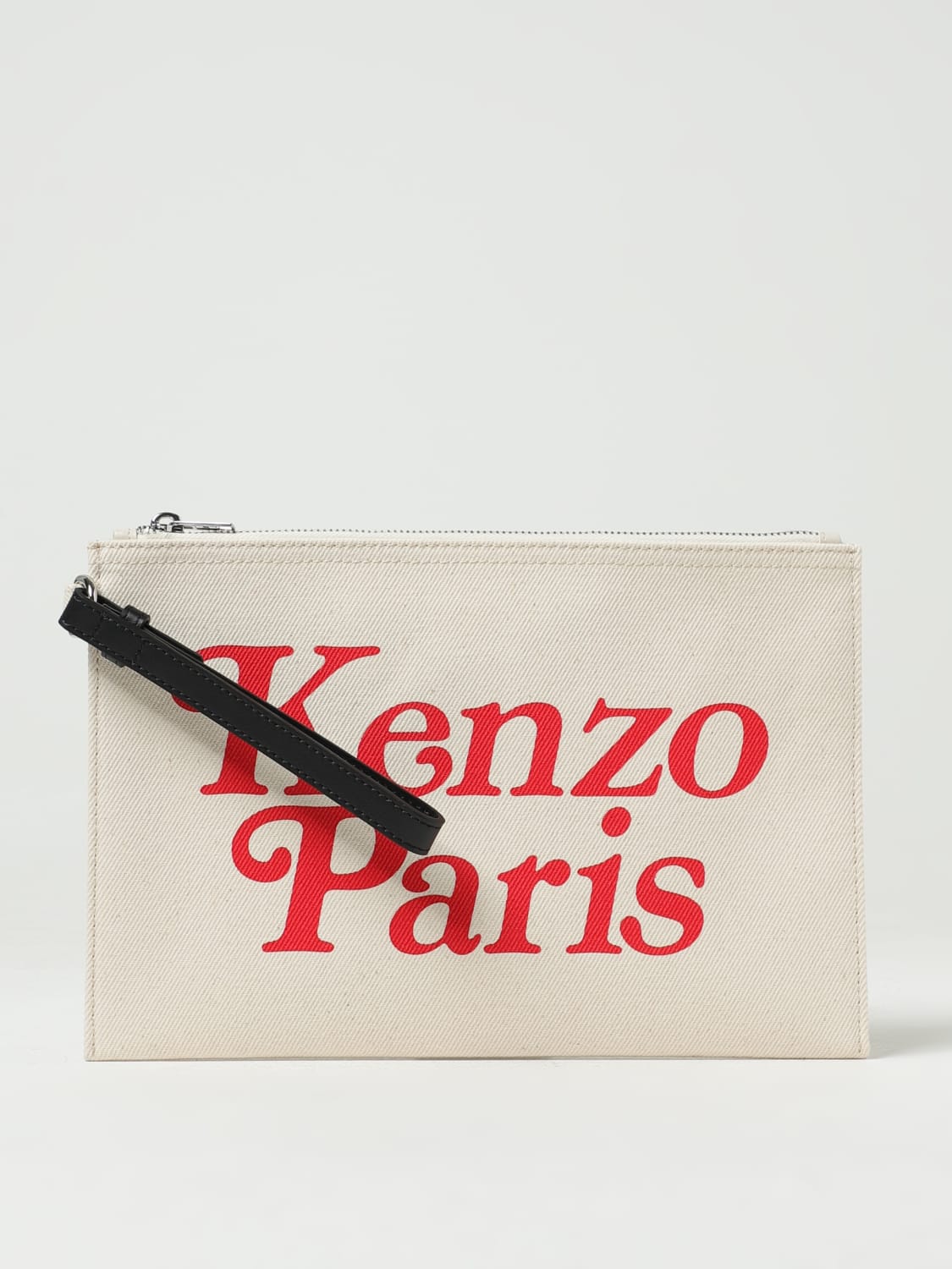 Giglio Clutch Kenzo in canvas con logo