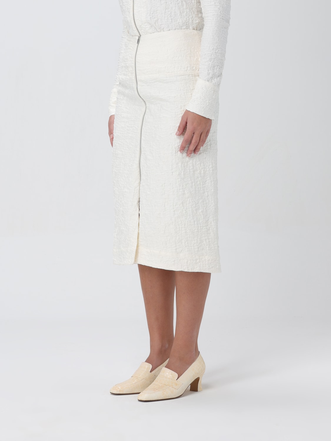 スカート JIL SANDER Woman Skirt Yellow Cream J02MA0174J20138 102 Jil Sander Outlet: Skirt woman - Yellow Cream | Jil Sander