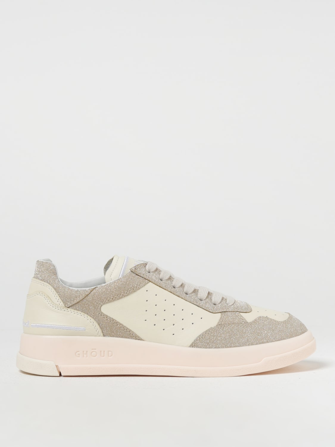 Giglio Sneakers Tweener Ghoud in pelle e tessuto glitter