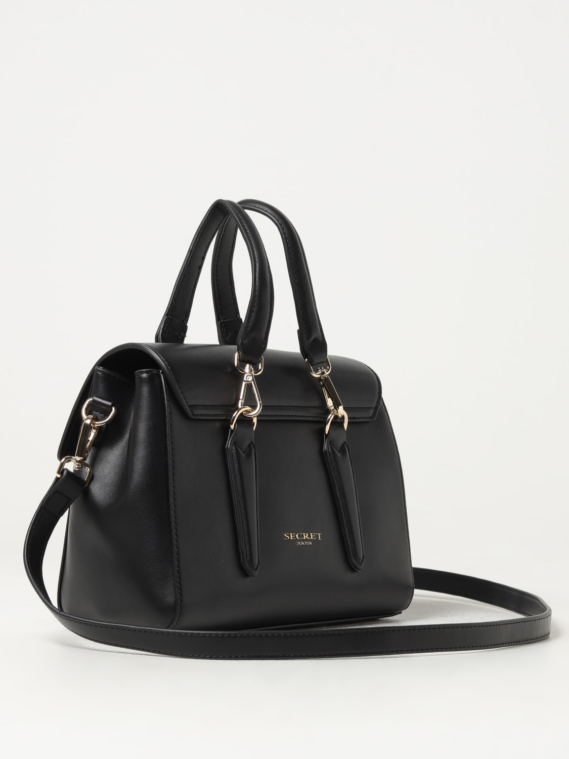 SECRET PON-PON: Shoulder bag woman - Black | Secret Pon-Pon handbag ...