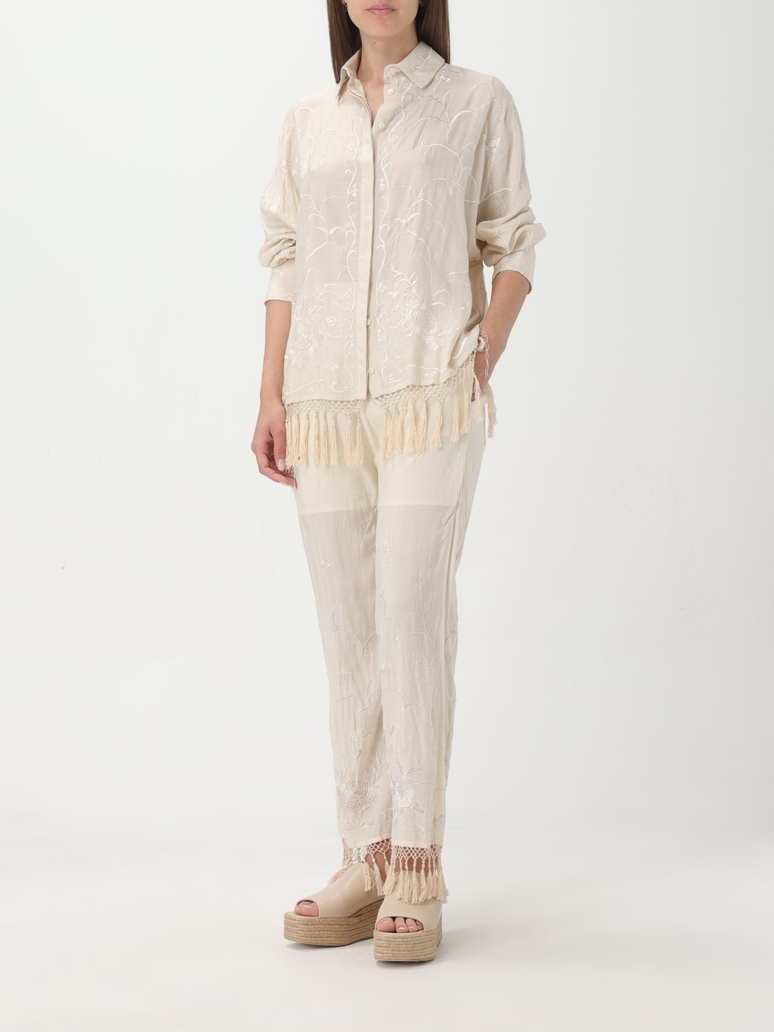 Shirt SEMICOUTURE Woman color Yellow Cream