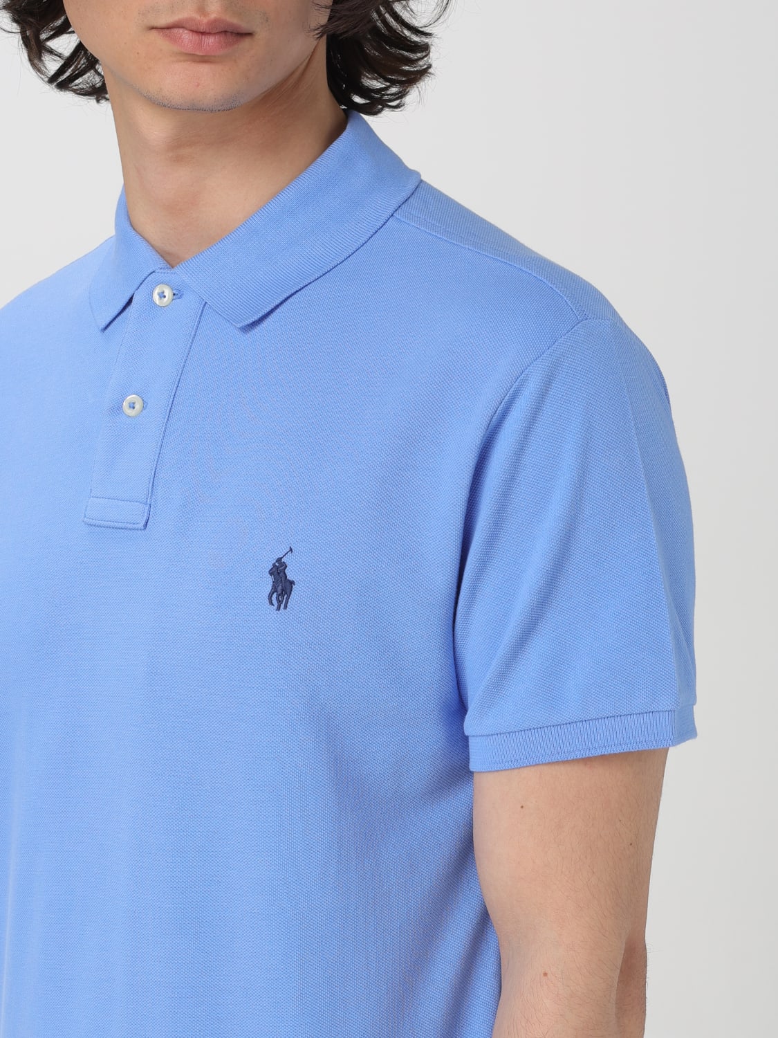 POLO RALPH LAUREN POLO SHIRT: Polo shirt men Polo Ralph Lauren, Sky Blue - Img 3