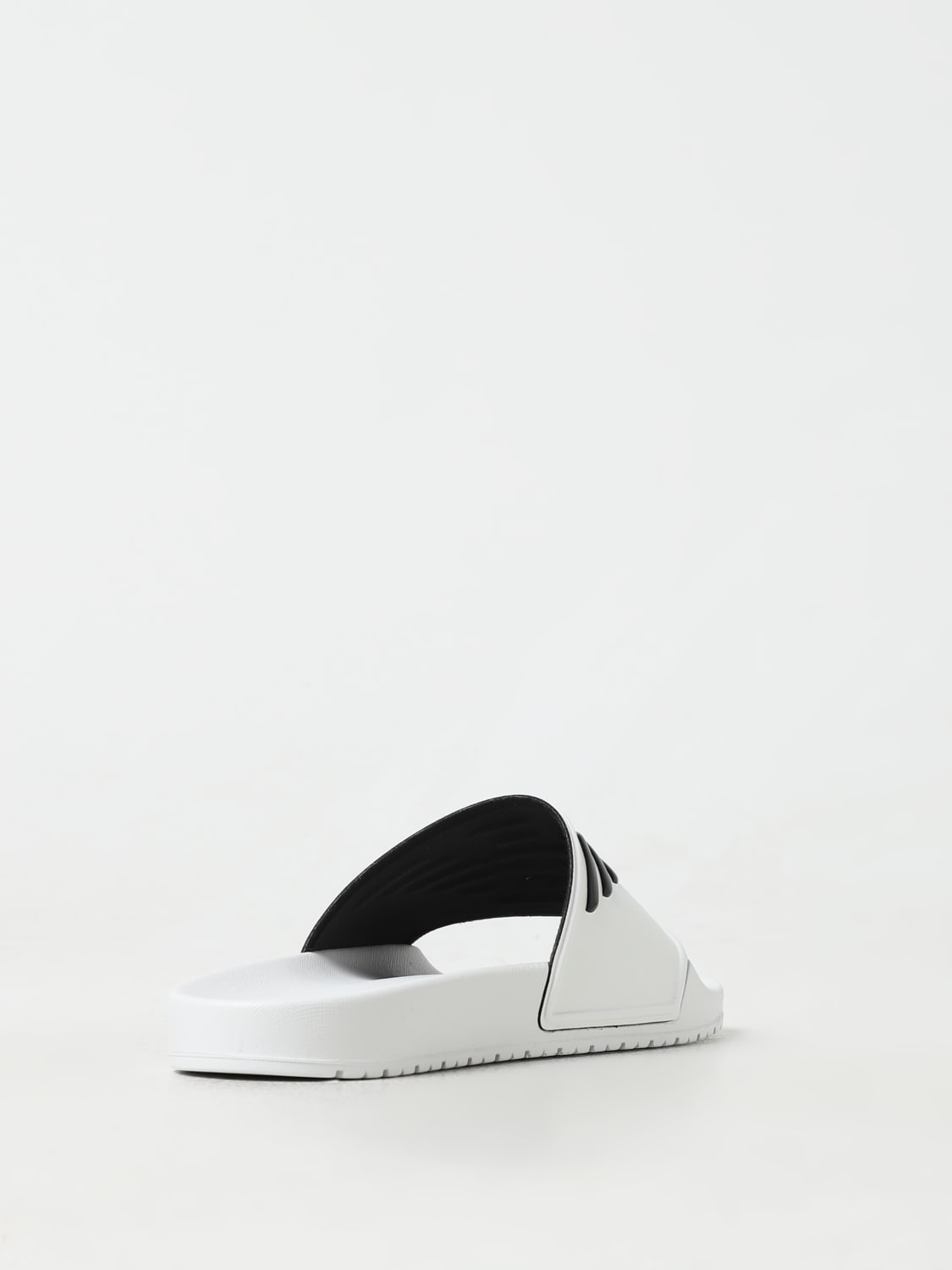 EMPORIO ARMANI SWIMWEAR SANDALI: Sliders Emporio Armani Swimwear in gomma , Bianco - Img 3