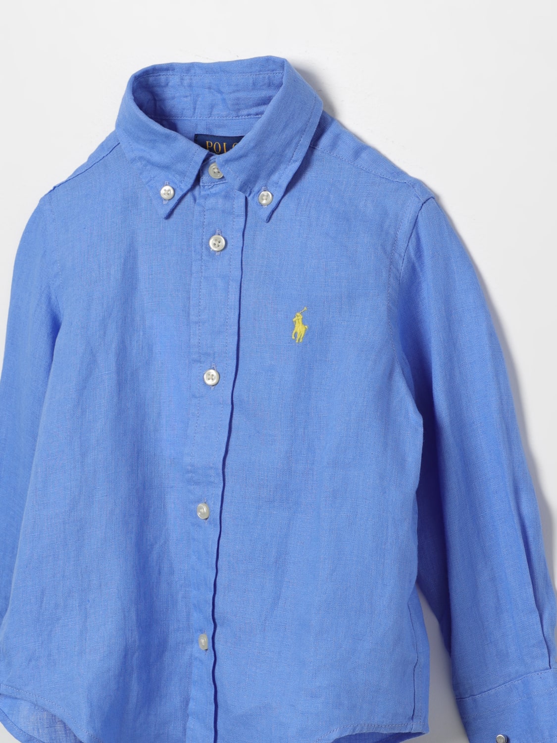 POLO RALPH LAUREN SHIRT: Shirt kids Polo Ralph Lauren, Gnawed Blue - Img 3