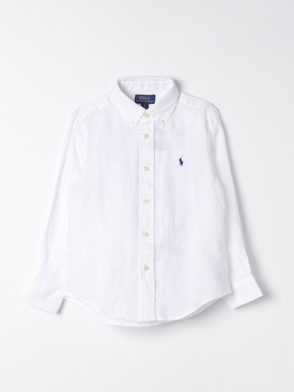 POLO RALPH LAUREN SHIRT: Shirt kids Polo Ralph Lauren, White - Img 1