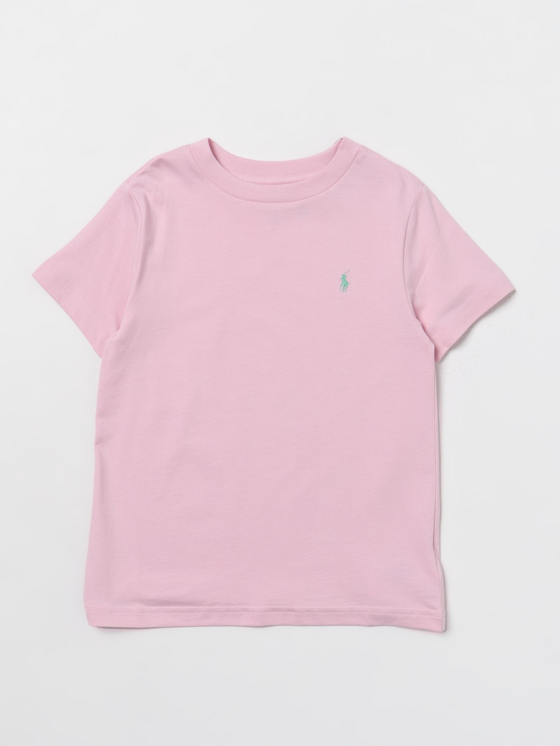 POLO RALPH LAUREN T-SHIRT: T-shirt Polo Ralph Lauren in cotone con logo ricamato , Rosa - Img 1