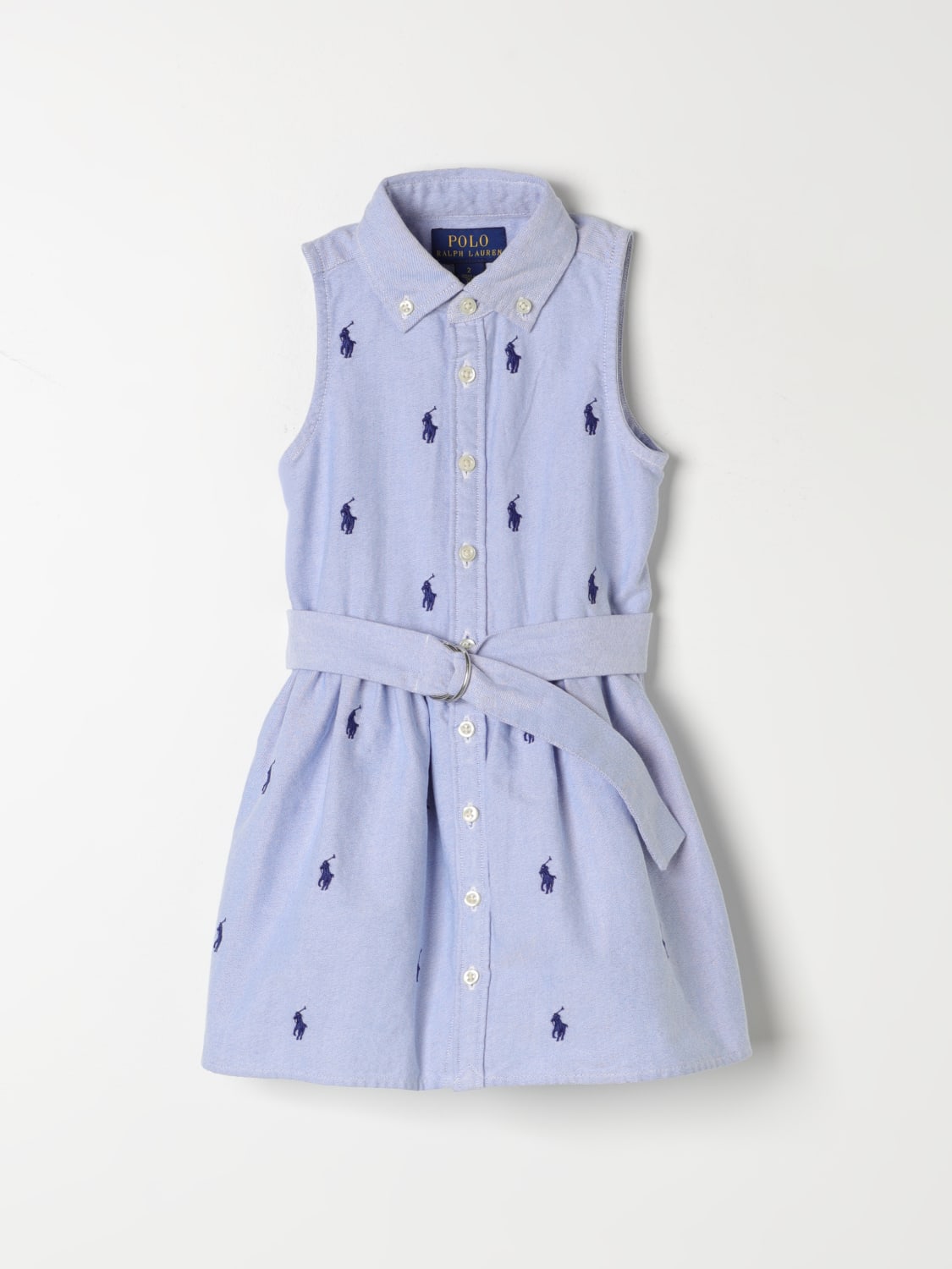 POLO RALPH LAUREN ROBE: Robe enfant Polo Ralph Lauren, Bleu Azur - Img 1