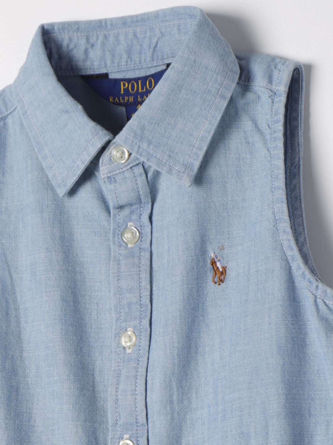 POLO RALPH LAUREN ROBE: Robe enfant Polo Ralph Lauren, Bleu - Img 3