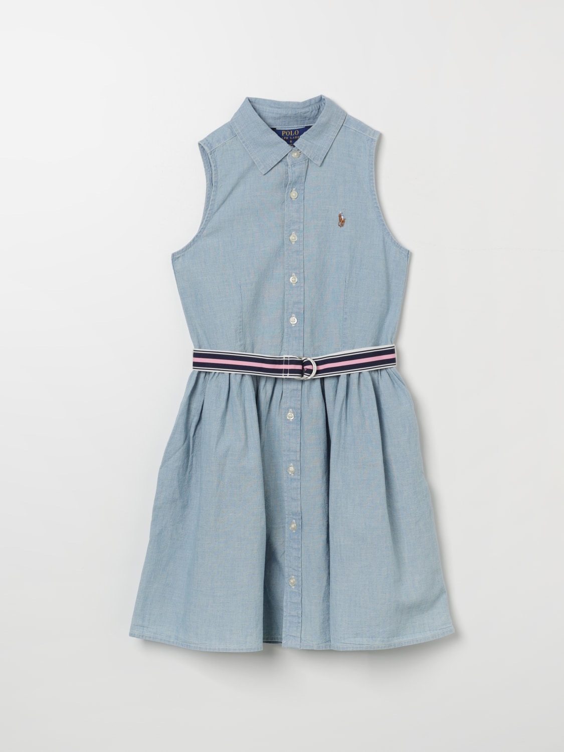 POLO RALPH LAUREN ROBE: Robe enfant Polo Ralph Lauren, Bleu - Img 1