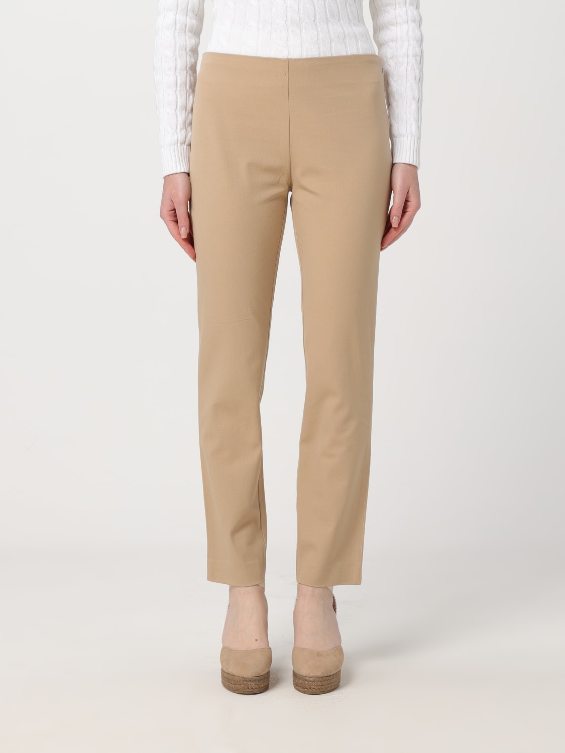 LAUREN RALPH LAUREN PANTS: Pants woman Lauren Ralph Lauren, Beige - Img 1